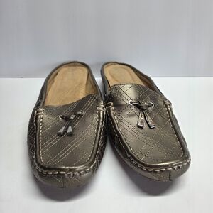 Naturalizer Metallic Bronze Quilted Slip-On Loafers